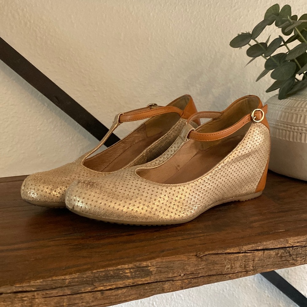 Sundance Catalog Alessandra T-strap Wedge